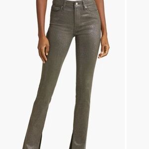 PAIGE Constance Glitter Coated Skinny Jeans